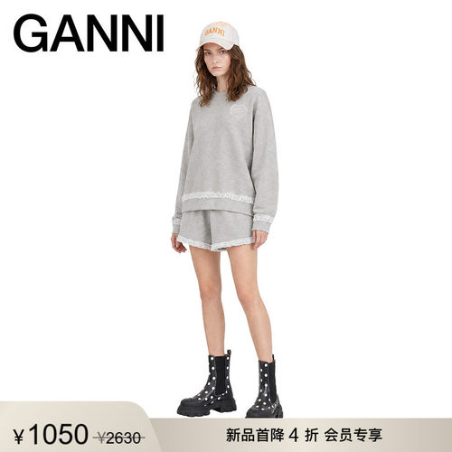 【新品首降】GANNI女装 百搭慵懒卫衣休闲风长袖T恤 A1060070920