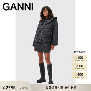 娃娃领绗缝夹克外套 款 F7630252 经典 GANNI女装