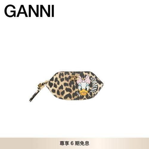 GANNI女包 迪士尼联名黛丝豹纹时尚拉链包包趣味钱包 B3010217859