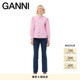 棉府绸衬衫 GANNI女装 娃娃领纽扣长袖 F8639761