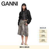 GANNI女装 娃娃领拉链短外套飞行夹克 W0279099