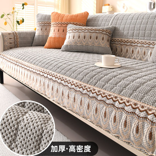 灯芯绒加厚沙发垫四季通用防滑坐垫子简约现代直排脚踏沙发套罩巾