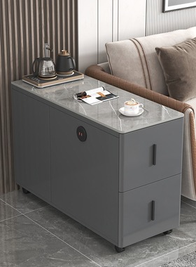沙发边柜侧边柜客厅家用小茶几角几轻奢简约现代茶桌茶台岩板边几