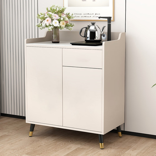 免拉手餐边柜现代简约岩板茶水柜