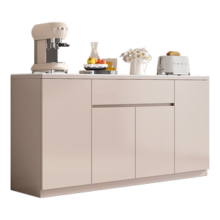 实木餐边柜靠墙一体现代简约储物柜子厨房轻奢家用岩板客厅茶水柜