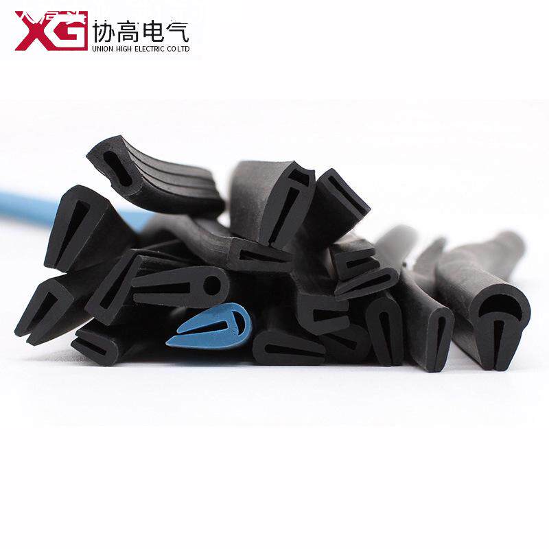 U型橡胶密封条成套电气柜体机柜包边条PVC防刮隔音皮条1.1mm-2mm
