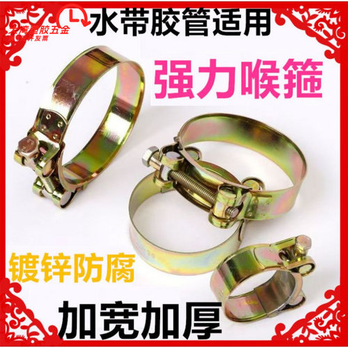 欧式强力加厚铁镀锌喉箍螺栓水管