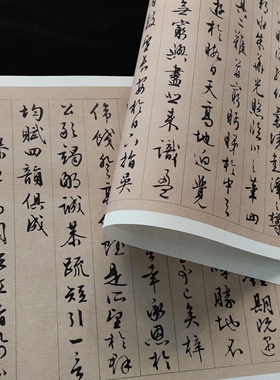 文徵明 滕王阁序 毛笔书法 画芯手卷 册页装裱 纸本绢布 微喷复制