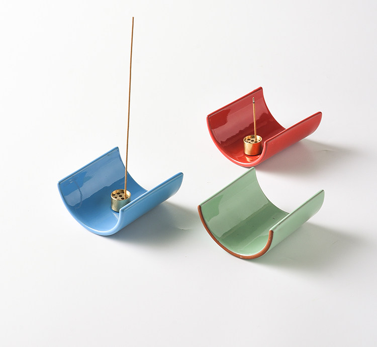 手工瓦片香插家用室内线香托盘香薰底座陶瓷小众中式摆件,家居饰品,香托/香盘/香座/香插,淘宝优惠券,粉丝福利购,淘宝优惠卷