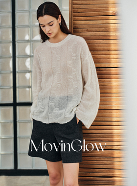 MovinGlow | 长岛假日 康宝莱云柔真丝羊绒 正反针浮线慵懒针织衫