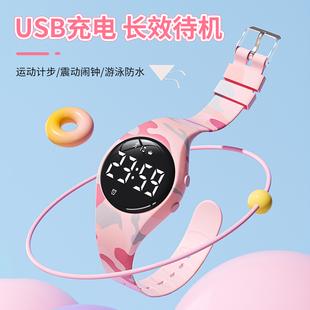 中学生专用手表女款初中青少年防水防摔女孩子儿童运动手环电子表
