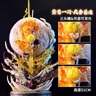 鬼灭之刃盲盒善逸富冈义勇水柱炎柱鬼杀队手办模型车载机箱摆件