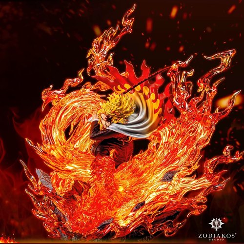 鬼灭之刃GK炎柱炼狱杏寿郎手办盲盒摆件周边礼物祢豆子炭治郎玩具