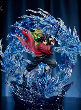 鬼灭之刃富冈义勇水柱祢豆子蛇柱小芭内善意模型手办摆件雕像盲盒