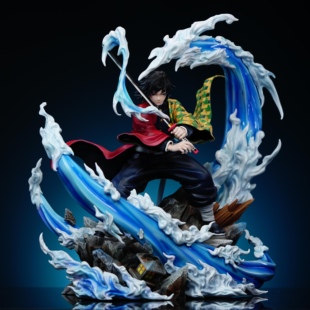 鬼灭之刃动漫盲盒手办鬼杀队炭治郎善逸水柱富冈义勇模型摆件礼物