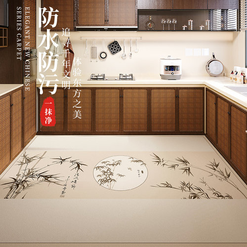 别墅厨房地垫免洗可擦自由裁剪