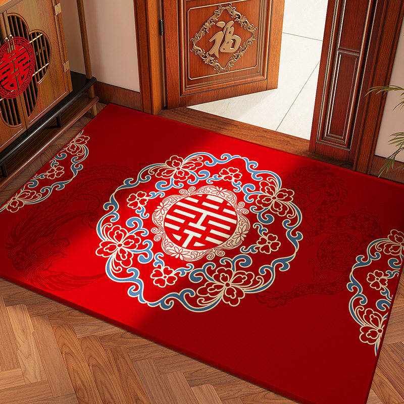 喜字结婚入户门地垫进门口家用室内玄关吸水防滑蹭脚垫红色地毯,居家布艺,入户地垫,淘宝优惠券,粉丝福利购,淘宝优惠卷