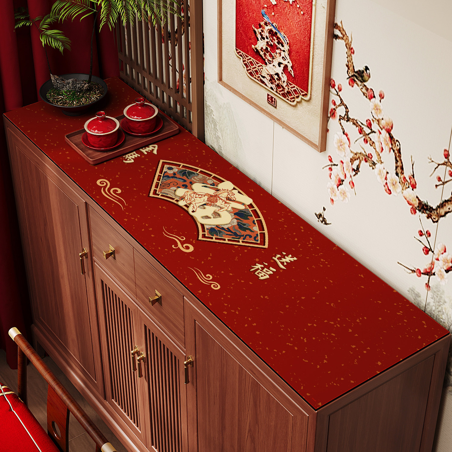 2026新款餐边柜桌布长方形茶几台面保护垫硅藻泥高级吸水隔热桌垫,居家布艺,桌布,淘宝优惠券,粉丝福利购,淘宝优惠卷