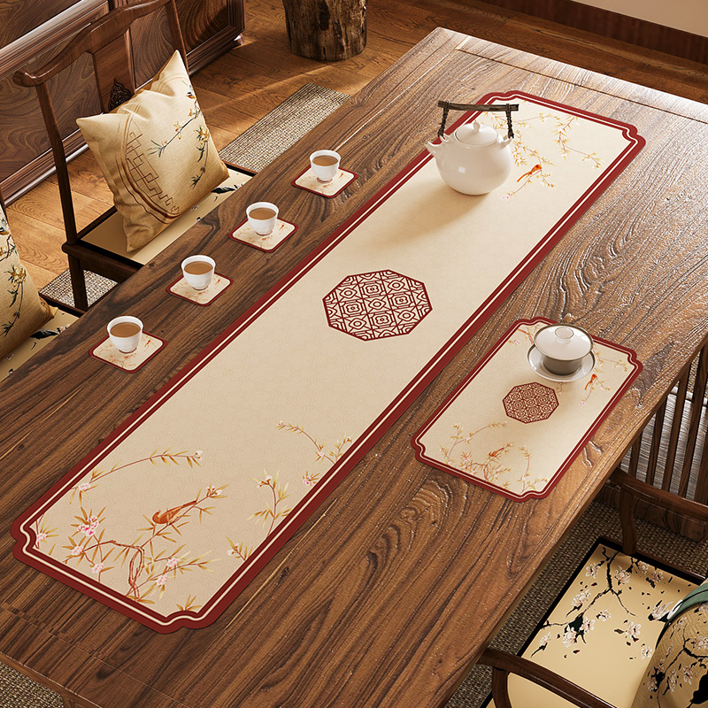 新中式茶席桌布垫子茶几布