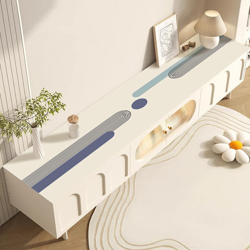 电视柜桌垫台面保护垫子轻奢高级感鞋柜桌面防脏垫餐边柜长条桌布