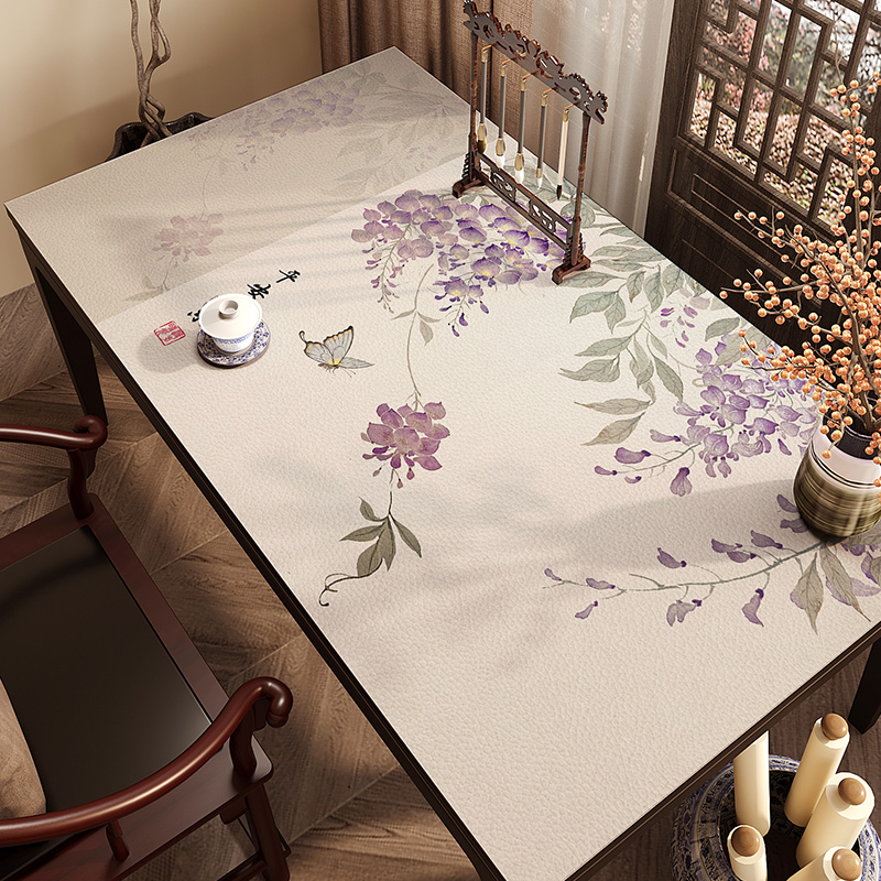 新中式书法书桌垫pvc防水防油