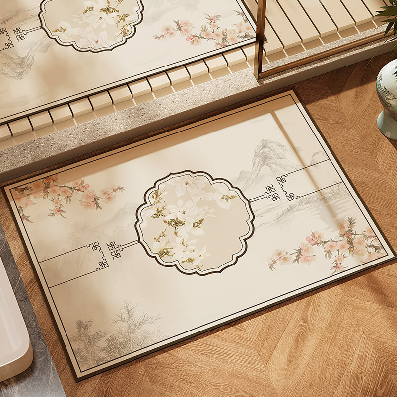 中式浴室吸水地垫卫生间厕所门口硅藻泥速干防滑家用脚垫卫浴地毯,居家布艺,家用脚垫,淘宝优惠券,粉丝福利购,淘宝优惠卷