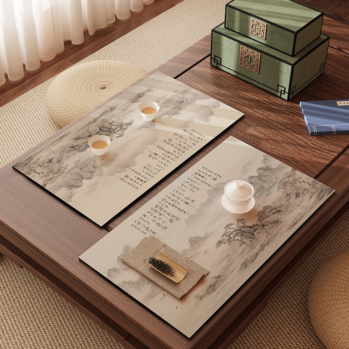 新中式禅意茶席中国风桌旗硅藻泥