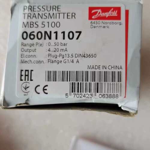 议价MBS5100 060N1107 0..50bar G1/4 danfoss压力变送器感测器