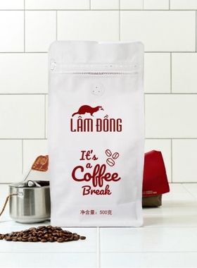 越南进口咖啡豆(公豆) 咖啡粉 经典新鲜烘焙特浓咖啡家用办公饮品