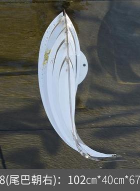 户外不锈钢鱼雕塑金属艺术墙面水池景观售楼处装饰品抽象鱼群摆件