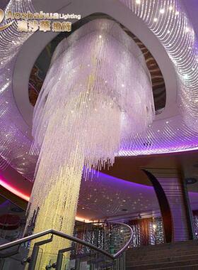 酒店大堂吊灯Chandelier售楼部沙盘水晶灯非标工程灯具