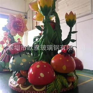 厂家大型户外玻璃钢巡游花车商业宣传车动物彩车船舶花车