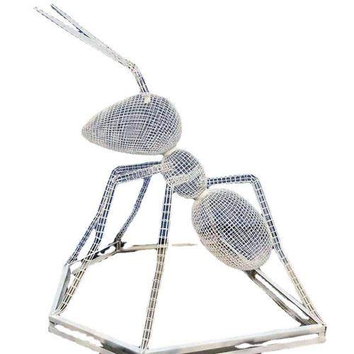 不锈钢雕塑庭院别墅景观动物蚂蚁雕塑不锈钢镂空网格装饰摆件,基础建材,砂岩雕刻,淘宝优惠券,粉丝福利购,淘宝优惠卷