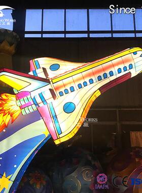 卡通太空人偶彩灯展览景区儿童亲子乐园美陈引流产品华龙工厂