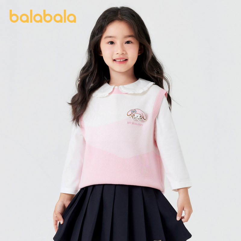 巴拉巴拉背心女童甜美针织衫毛衫