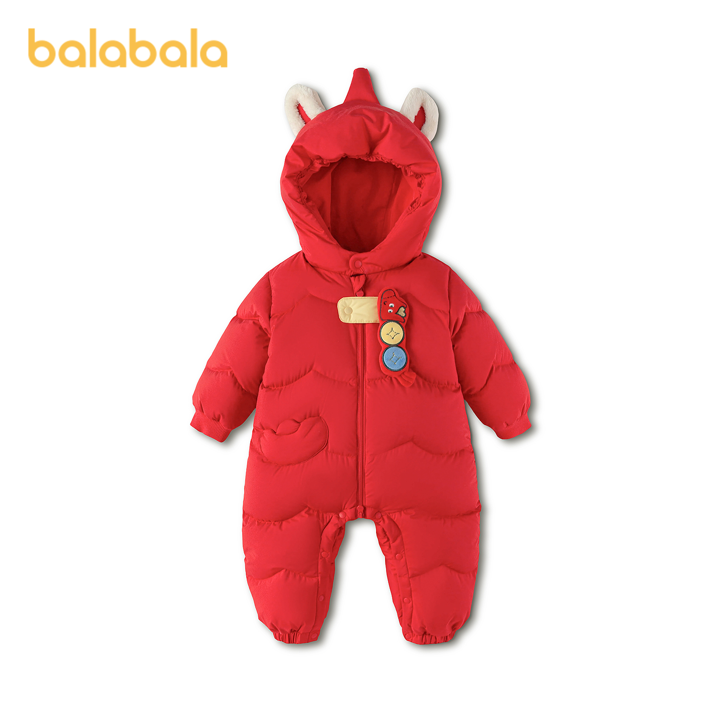 巴拉巴拉宝宝羽绒服连体衣男女童