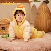 冬装 巴拉巴拉balaOne童装 儿童羽绒服连体衣2025新款 哈衣爬服萌趣