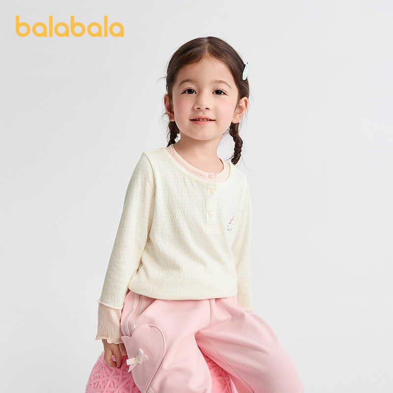 巴拉巴拉balaOne长袖t恤女假两件
