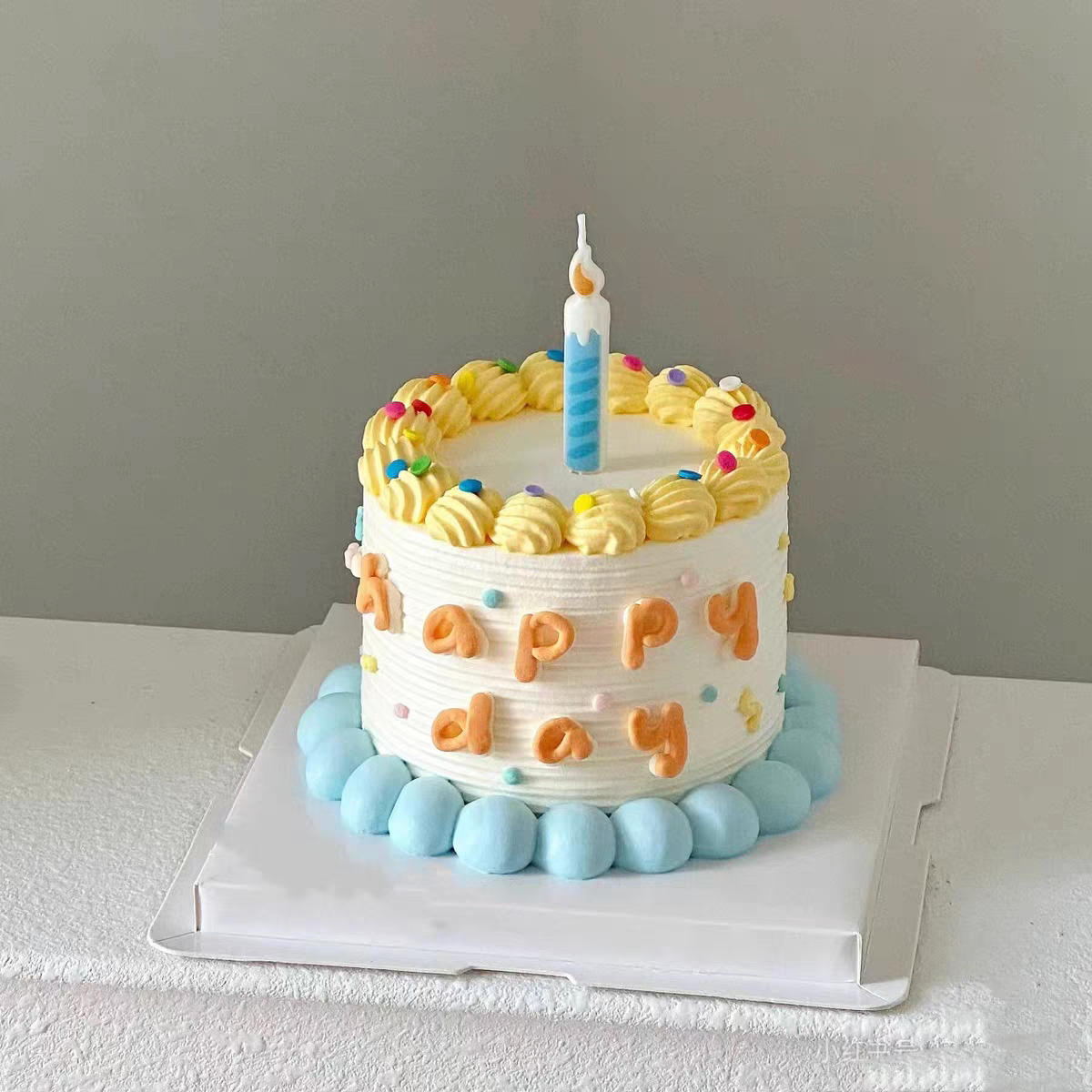 4寸四寸生日蛋糕模型摄影拍照道具仿真新款网红儿童生日蛋糕样品