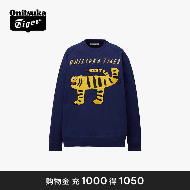Onitsuka Tiger鬼塚虎SWEAT TOP男女圆领卫衣上衣