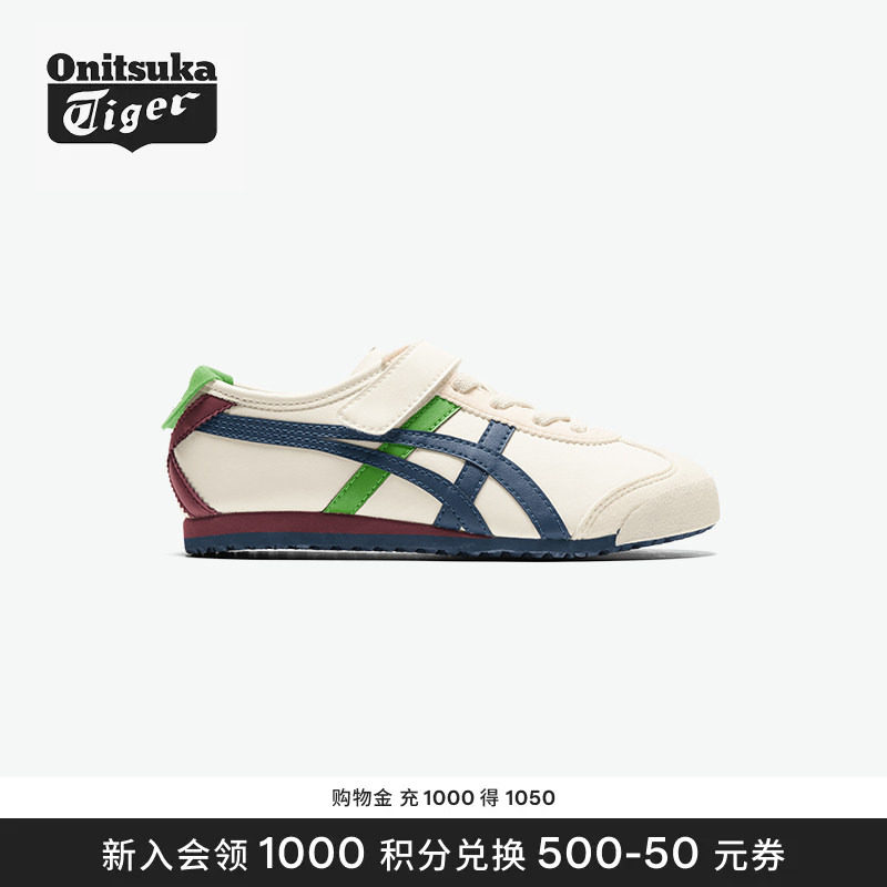 鬼塚虎儿童撞色轻便百搭休闲鞋图片