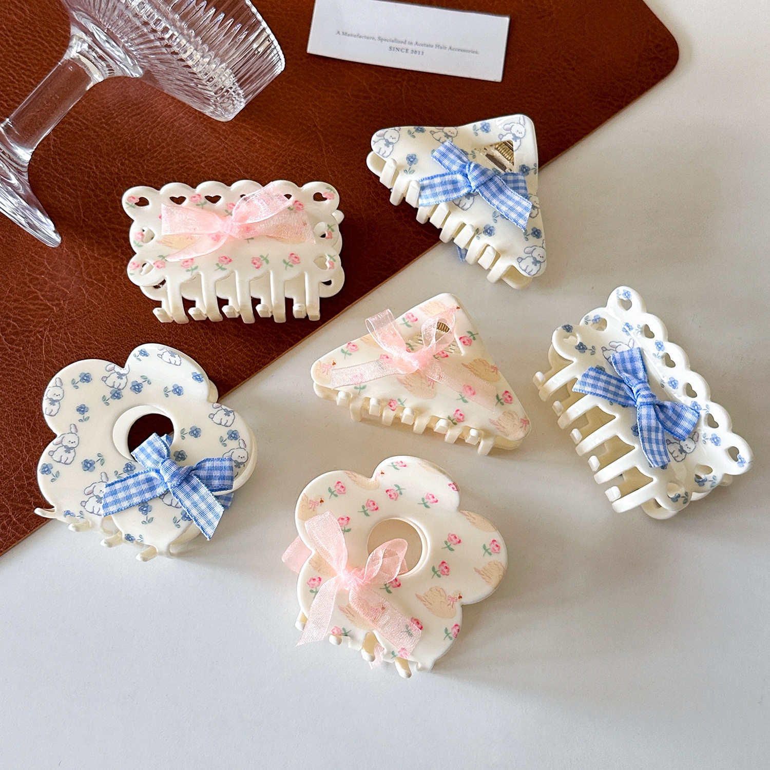 朵薇饰品可爱少女仿醋酸蝴蝶结抓夹花朵发夹后脑勺盘发鲨鱼夹头饰,饰品/流行首饰/时尚饰品新,发饰,淘宝优惠券,粉丝福利购,淘宝优惠卷