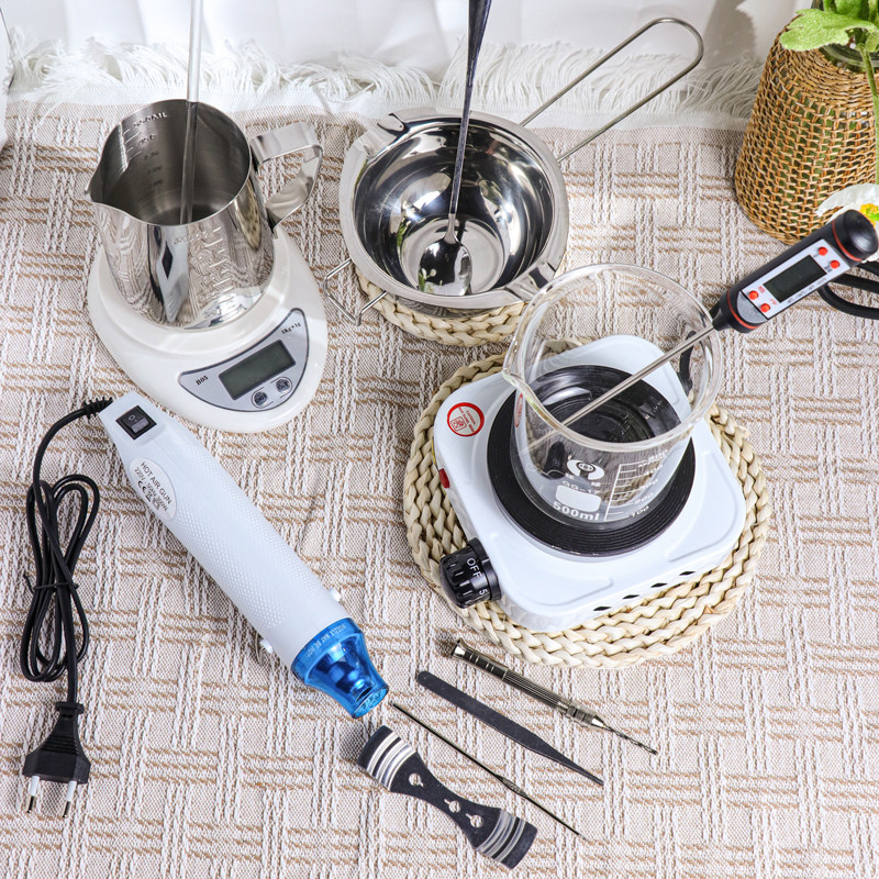 电热炉化蜡锅充电电子秤量杯 diy香薰蜡烛大豆蜡制作加热工具套餐