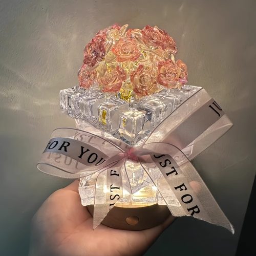 情人节小惊喜冰玫瑰灯DIY太爱了