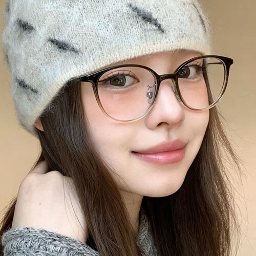 良也超轻钛猫眼镜框女近视镜