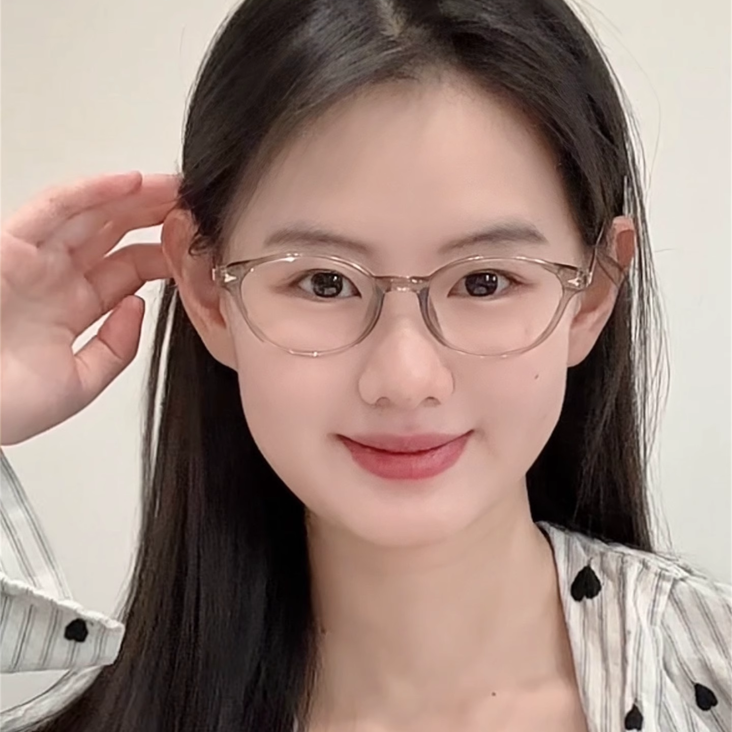 良也美式LULU猫眼钛合金素颜镜