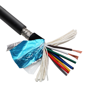 拖链超柔性屏蔽线TRVVP四芯伺服电机电源线 抗干扰耐油PVC足100米