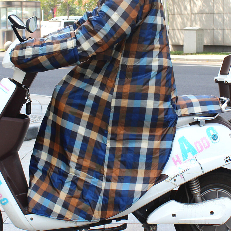 骑车防风衣加厚挡l风被防雨衣棉衣全包长版电动机车护膝冬季