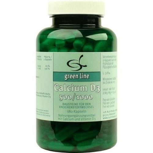 CALCIUM 骨骼钙片 D3 500mg每1000mg 180 粒