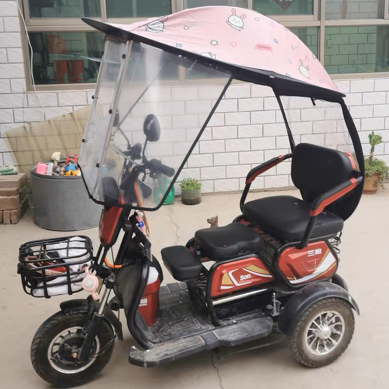 雅迪正品K2三轮电动车车篷雨棚挡风棚一体新款全封闭不锈钢防雨棚